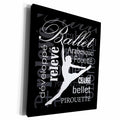 3dRose White ballerina dancing - Museum Grade Canvas Wrap (cw_232728)