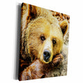 3dRose RinaPiro - Wild Animals - Brown bear. - Museum Grade Canvas Wrap (cw_232811)