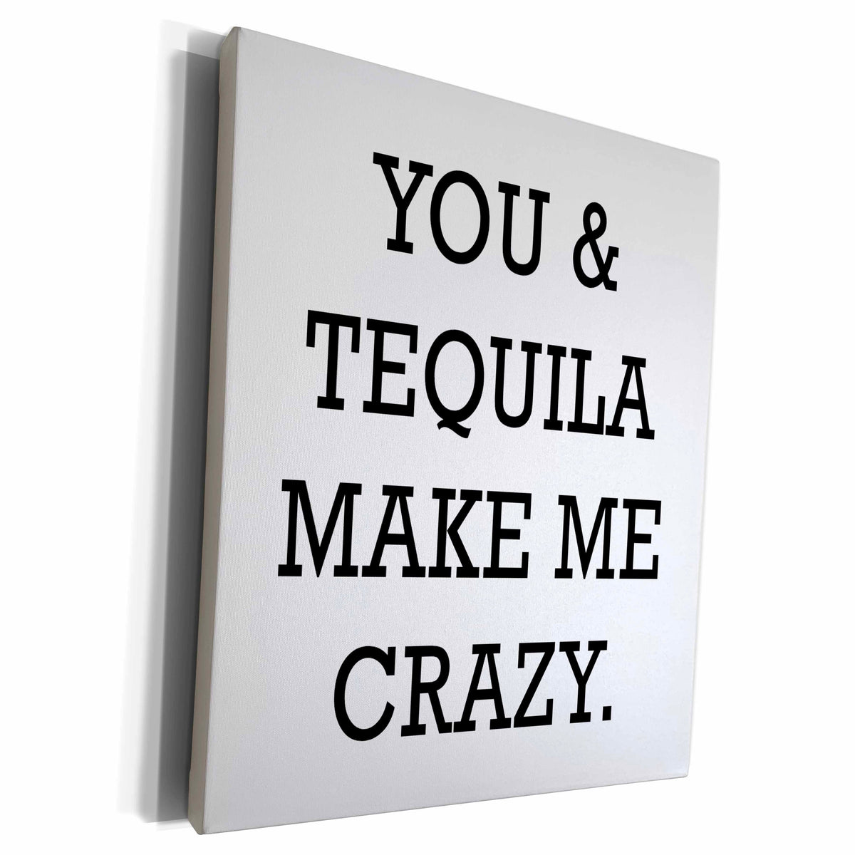 3dRose YOU AND TEQUILA MAKE ME CRAZY - Museum Grade Canvas Wrap (cw_232906)