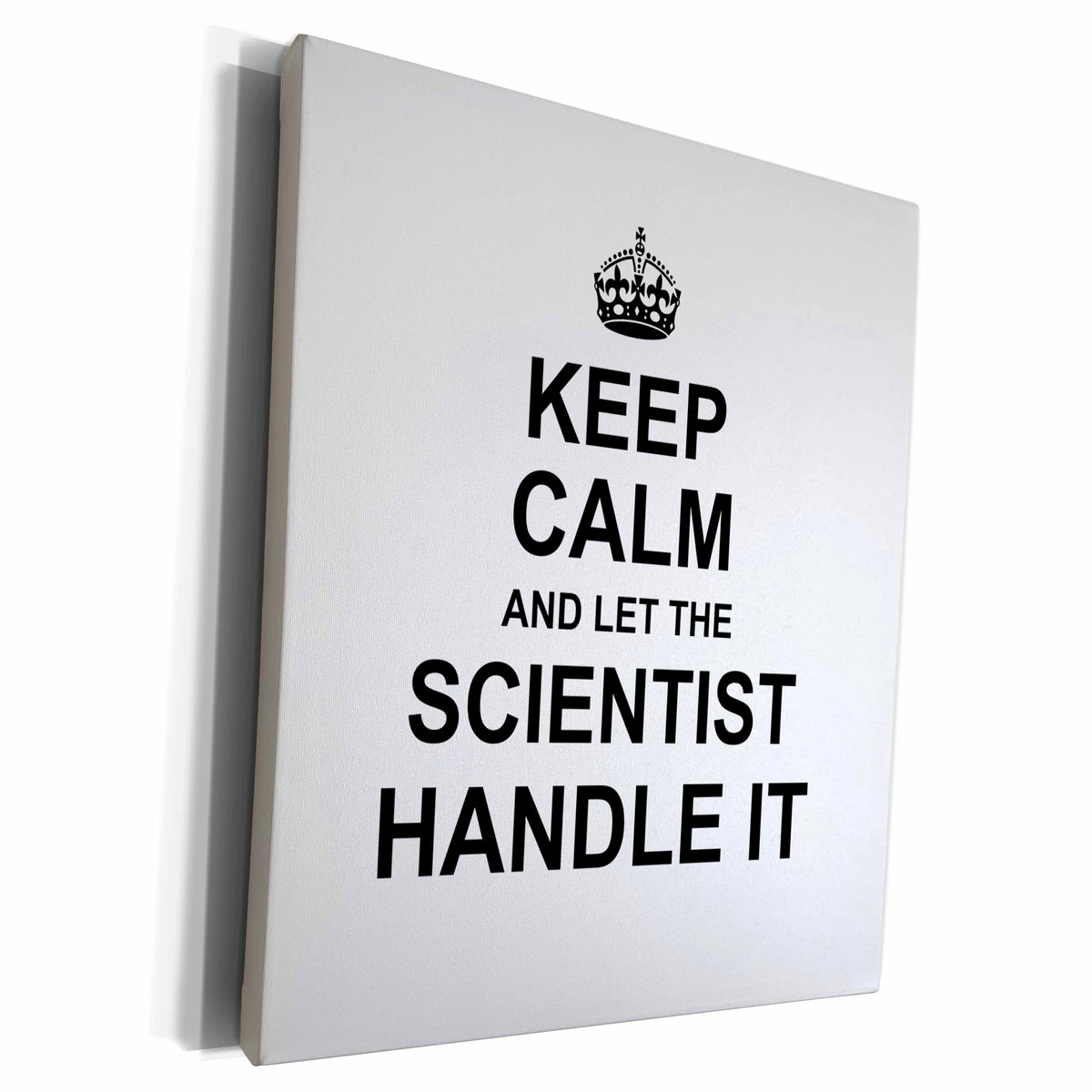 3dRose Keep Calm and Let the Scientist Handle it. fun funny... - Museum Grade Canvas Wrap (cw_233141)