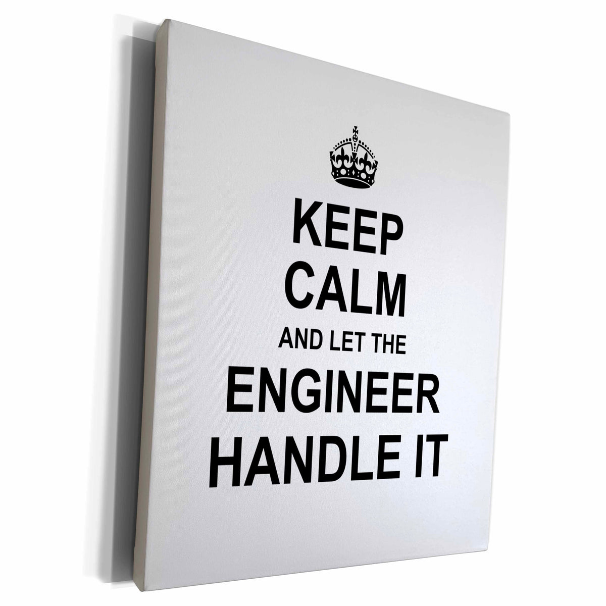 3dRose Keep Calm and Let the Engineer Handle it - fun funny... - Museum Grade Canvas Wrap (cw_233151)