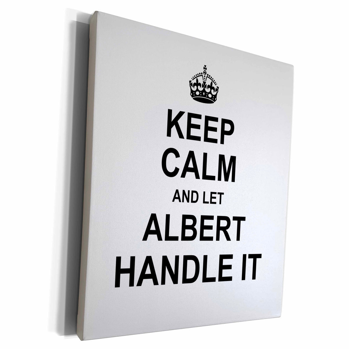 3dRose Keep Calm and Let Albert Handle it - funny personal... - Museum Grade Canvas Wrap (cw_233177)
