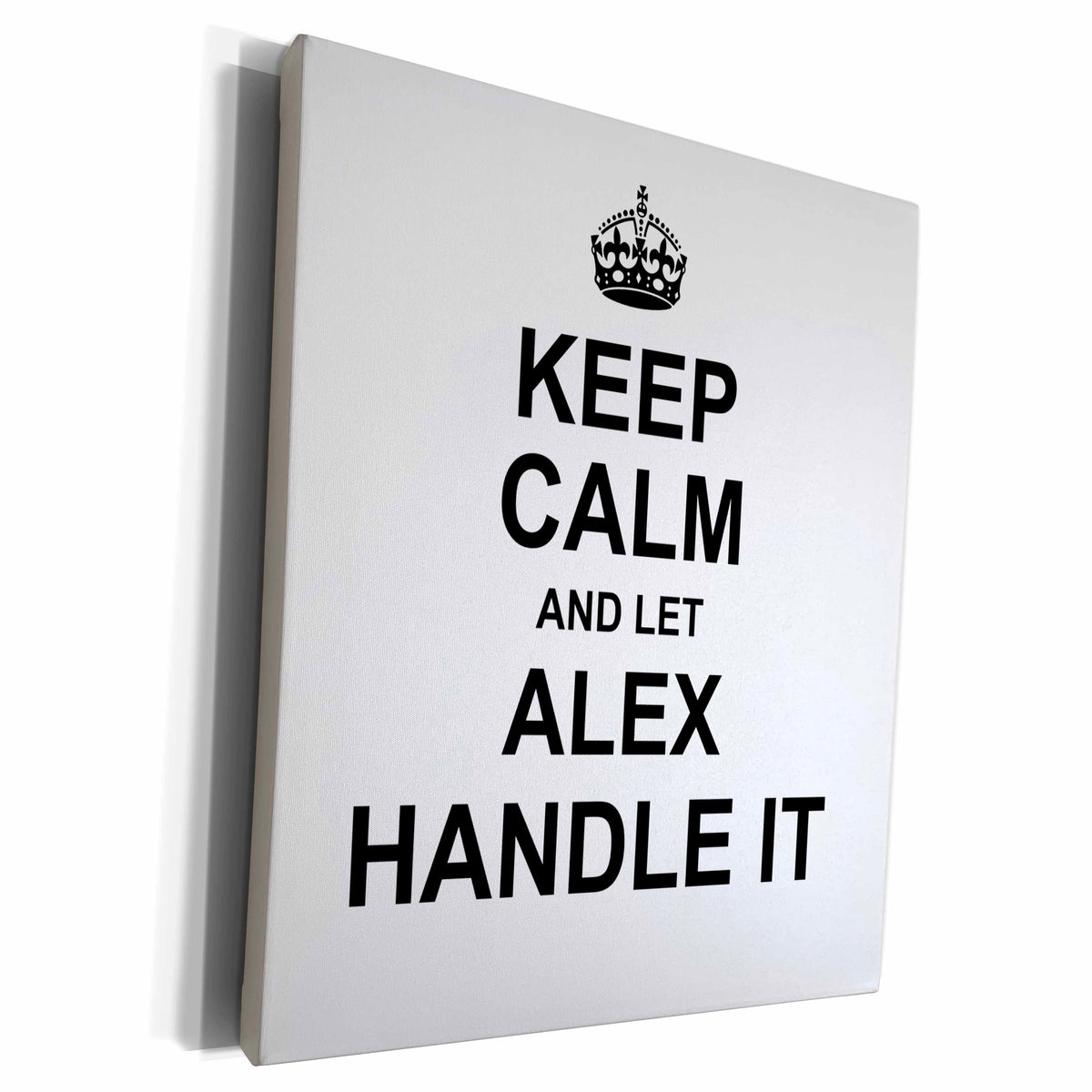 3dRose Keep Calm and Let Alex Handle it - funny personal name - Museum Grade Canvas Wrap (cw_233179)