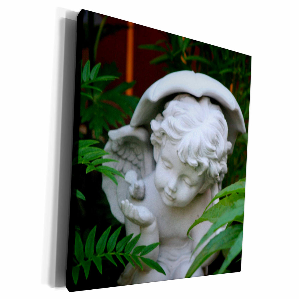 3dRose SmudgeArt All Things Christmas - Angel - Museum Grade Canvas Wrap (cw_23402)