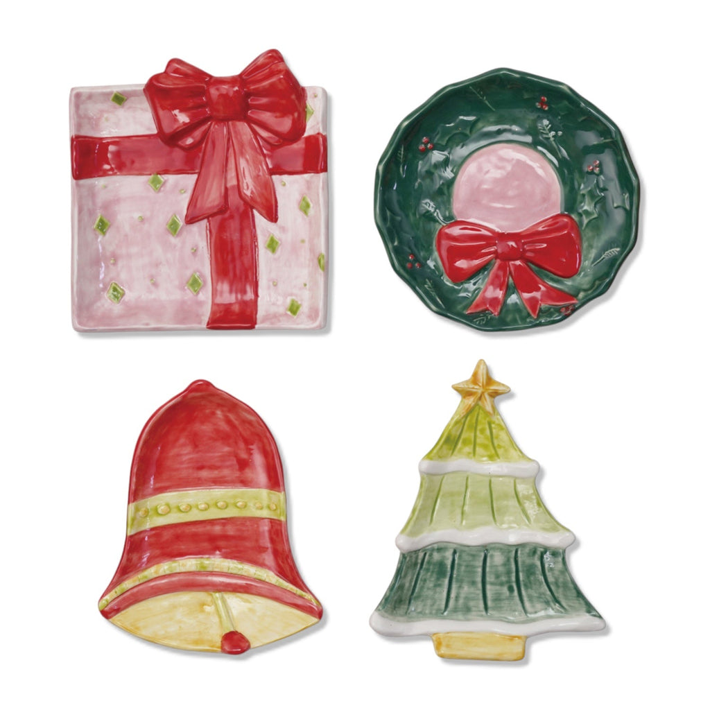 Festive Christmas Icon Tidbit Dish