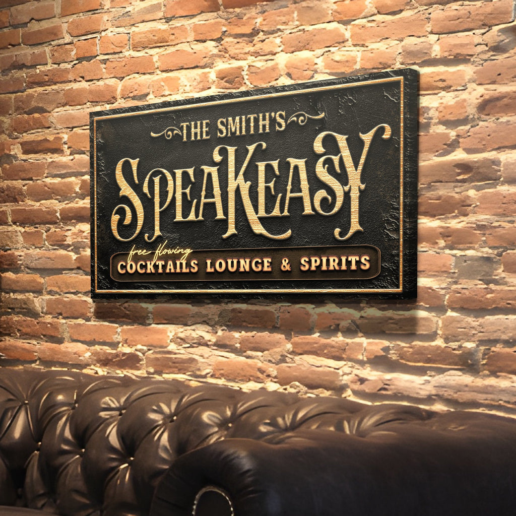 Speakeasy Personalized Bar Sign