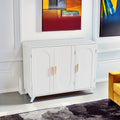 Sideboard Buffet cabinet with 3 doors and removable shelves, for living room, dining room, ivory white