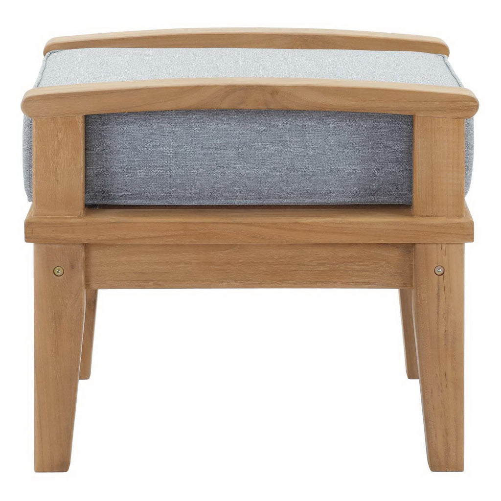 Marina 5 Piece Outdoor Patio Teak Set by Modway - Natural Gray / Natural Navy / Natural White (EEI-1472)