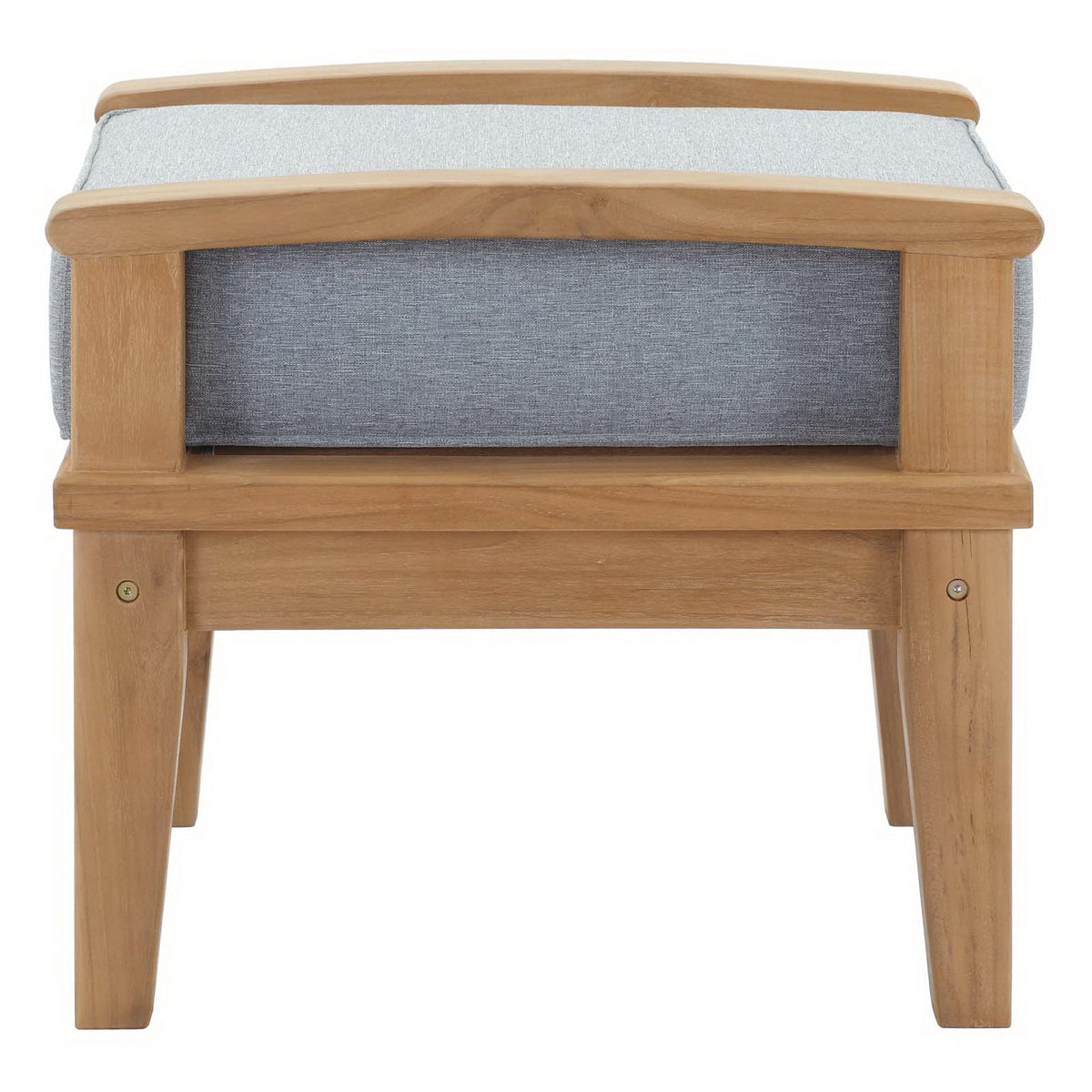 Marina 5 Piece Outdoor Patio Teak Set by Modway - Natural Gray / Natural Navy / Natural White (EEI-1472)