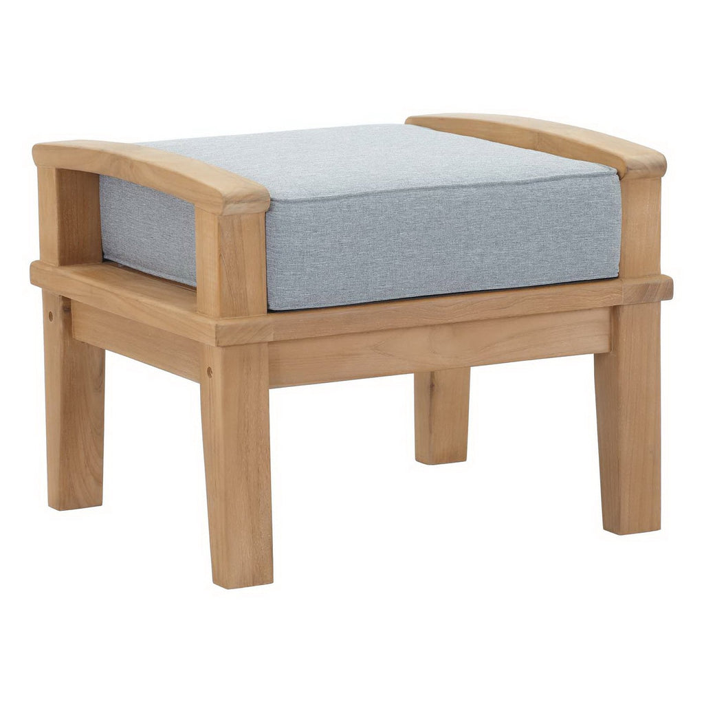 Marina 10 Piece Outdoor Patio Teak Set by Modway - Natural Gray / Natural Navy / Natural White (EEI-1489)