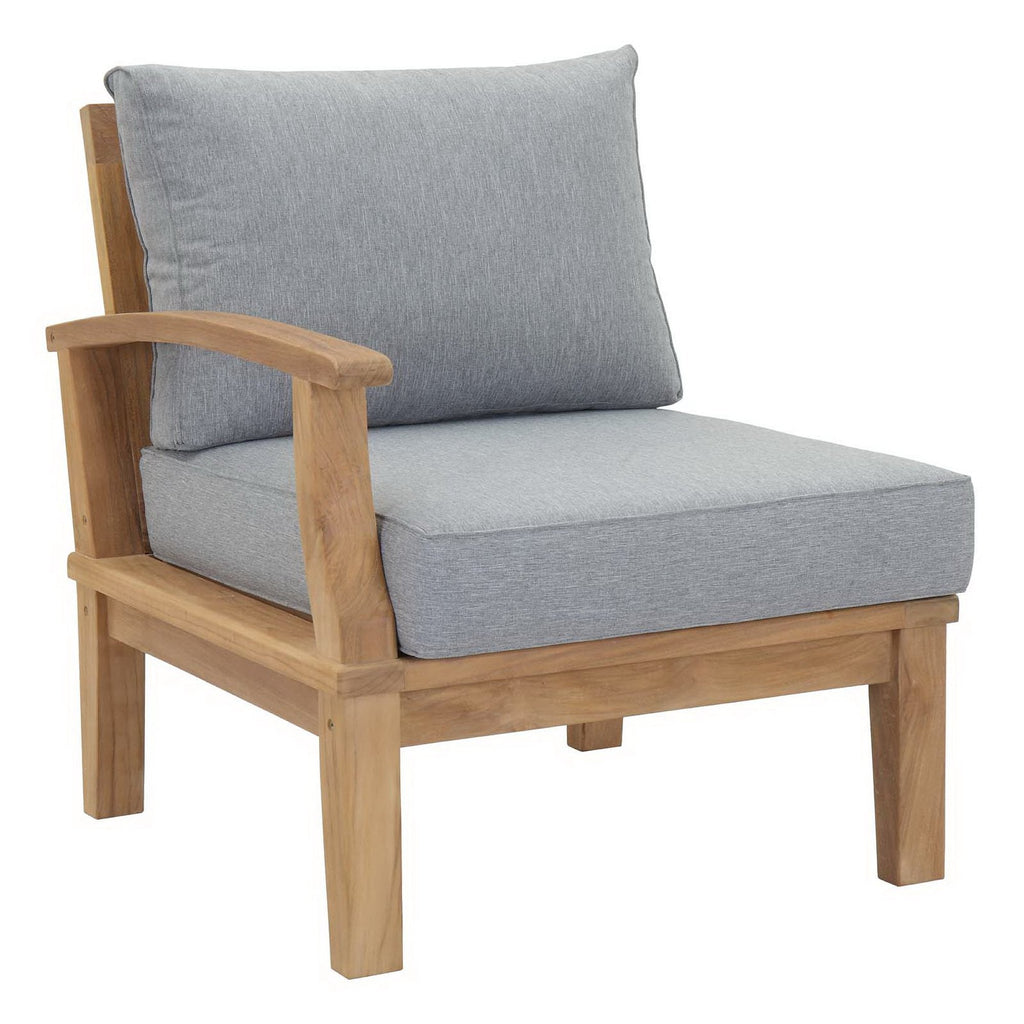 Marina 10 Piece Outdoor Patio Teak Set by Modway - Natural Gray / Natural Navy / Natural White (EEI-1489)