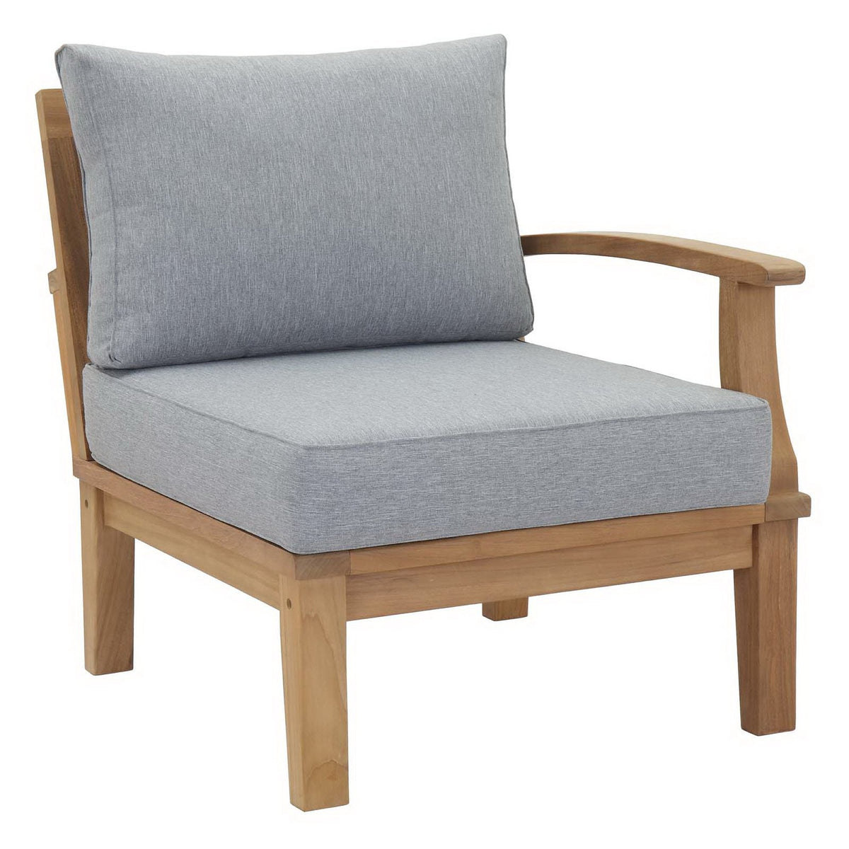 Marina 10 Piece Outdoor Patio Teak Set by Modway - Natural Gray / Natural Navy / Natural White (EEI-1489)