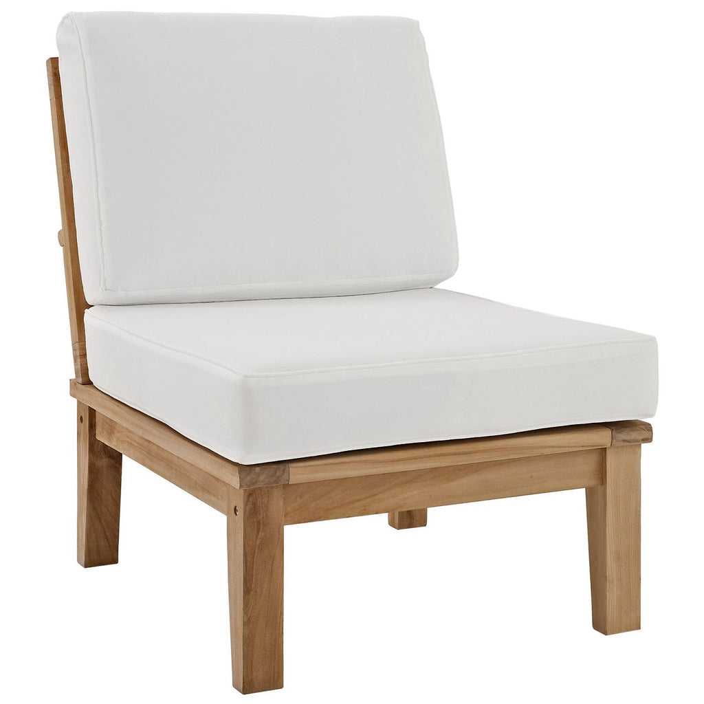 Marina 10 Piece Outdoor Patio Teak Set by Modway - Natural Gray / Natural Navy / Natural White (EEI-1489)