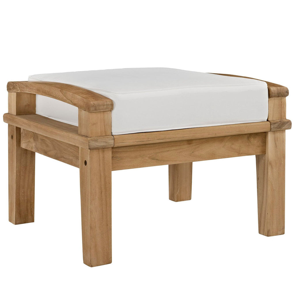 Marina 10 Piece Outdoor Patio Teak Set by Modway - Natural Gray / Natural Navy / Natural White (EEI-1489)