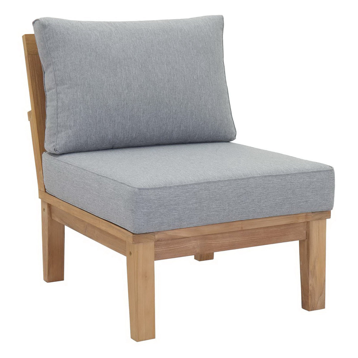 Marina 8 Piece Outdoor Patio Teak Set by Modway - Natural Gray / Natural Navy / Natural White (EEI-1817)