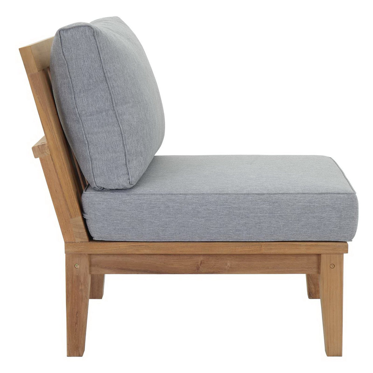 Marina 8 Piece Outdoor Patio Teak Set by Modway - Natural Gray / Natural Navy / Natural White (EEI-1817)