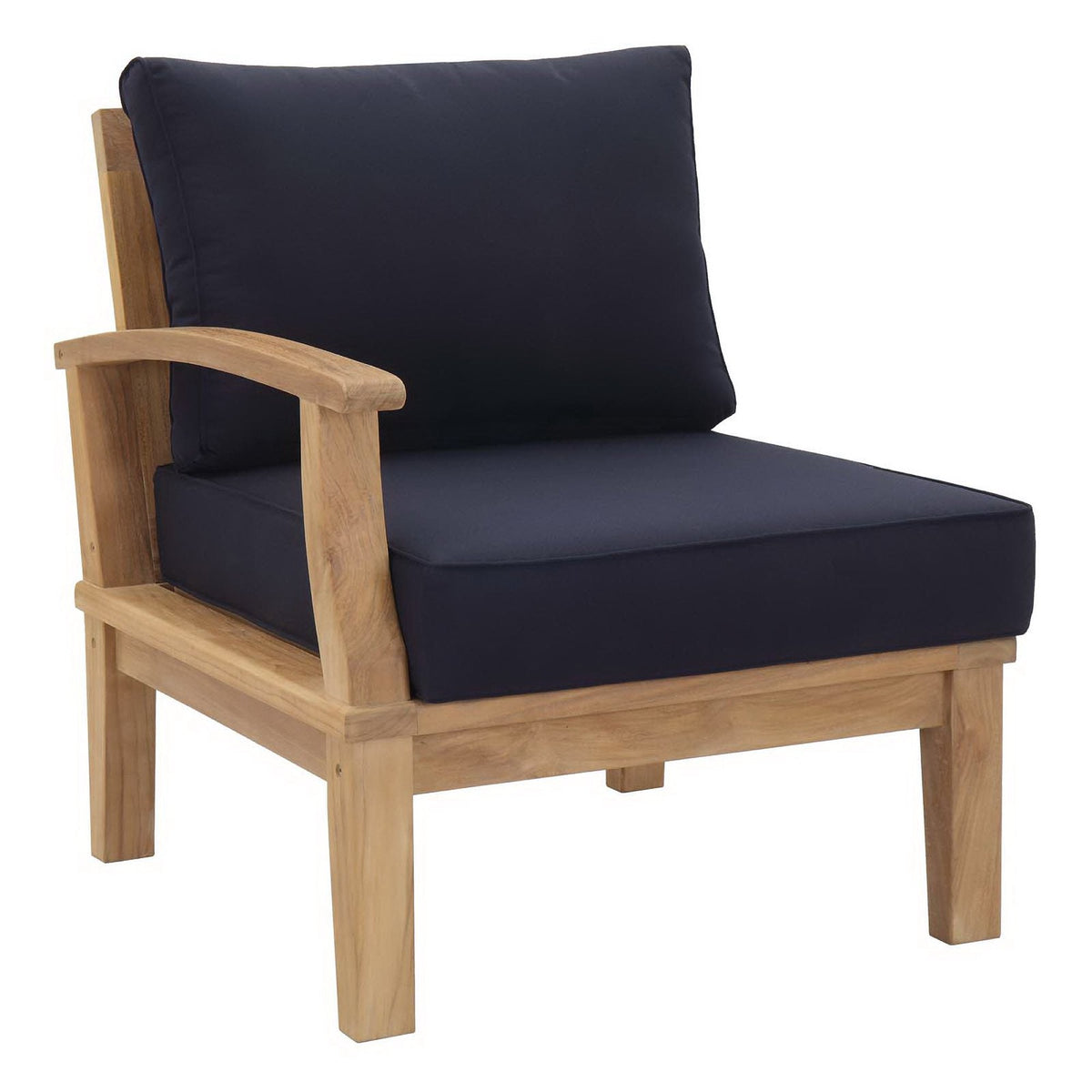 Marina 8 Piece Outdoor Patio Teak Set by Modway - Natural Gray / Natural Navy / Natural White (EEI-1817)