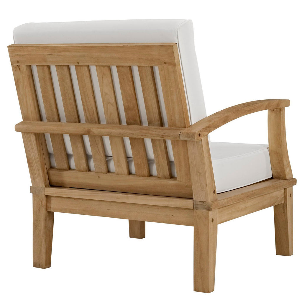 Marina 8 Piece Outdoor Patio Teak Set by Modway - Natural Gray / Natural Navy / Natural White (EEI-1817)