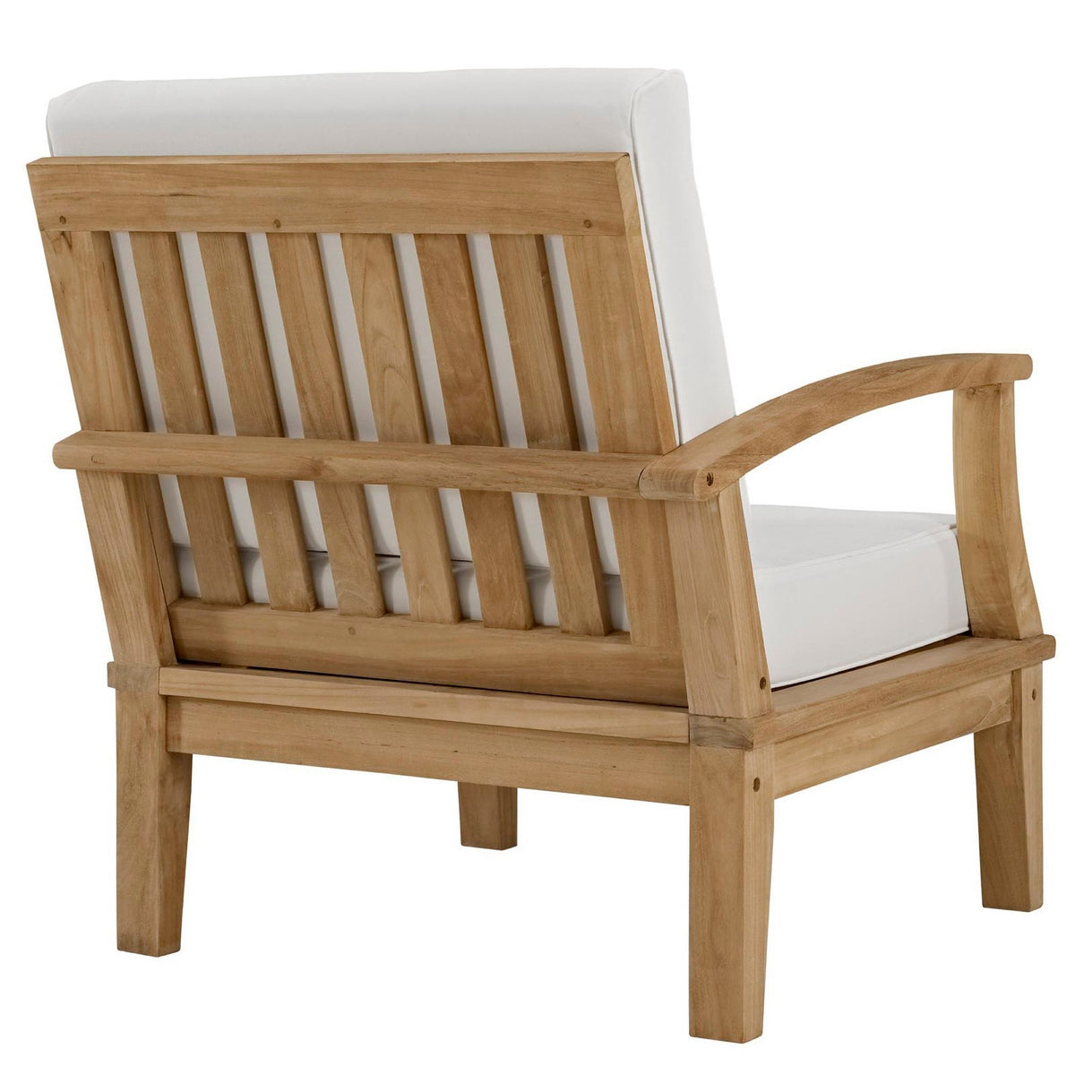Marina 8 Piece Outdoor Patio Teak Set by Modway - Natural Gray / Natural Navy / Natural White (EEI-1817)