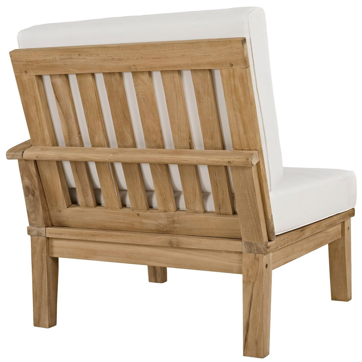Marina 4 Piece Outdoor Patio Teak Set by Modway - Natural Gray / Natural Navy / Natural White (EEI-1818)