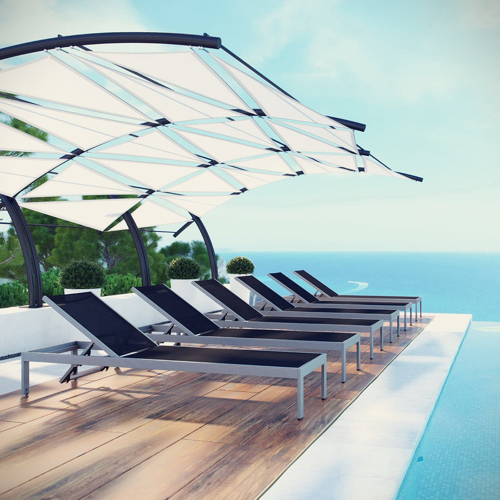 Shore Outdoor Patio Aluminum Chaise Set of 6 by Modway - EEI-2474