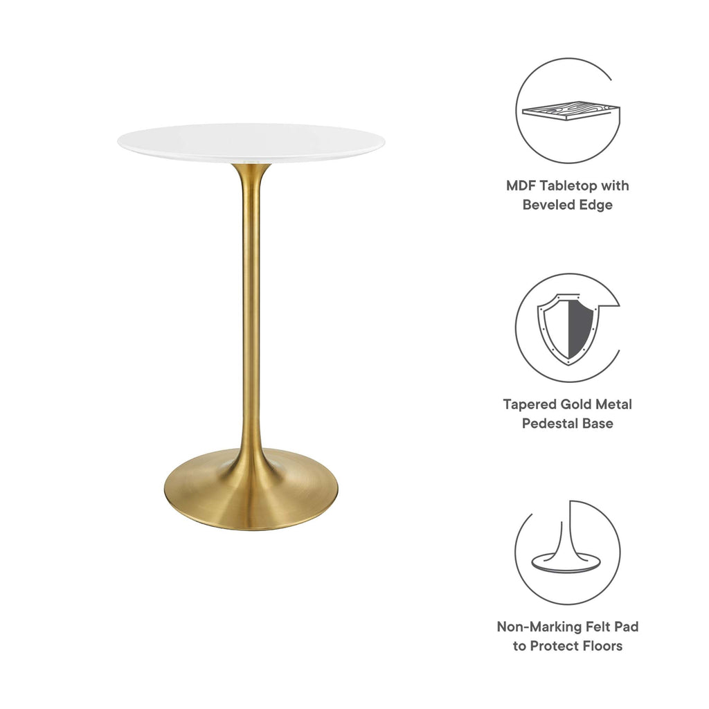Lippa 28" Round Wood Bar Table by Modway - EEI-3262