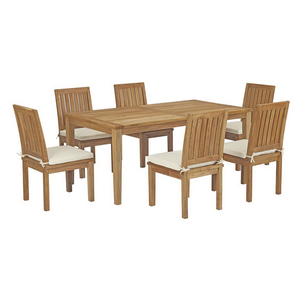 Marina 7 Piece Outdoor Patio Teak Dining Set by Modway - EEI-3294