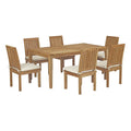 Marina 7 Piece Outdoor Patio Teak Dining Set by Modway - EEI-3294
