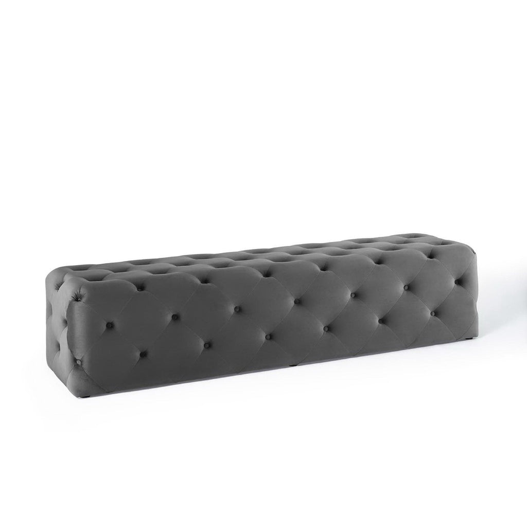 Amour 72" Tufted Button Entryway Performance Velvet Bench by Modway