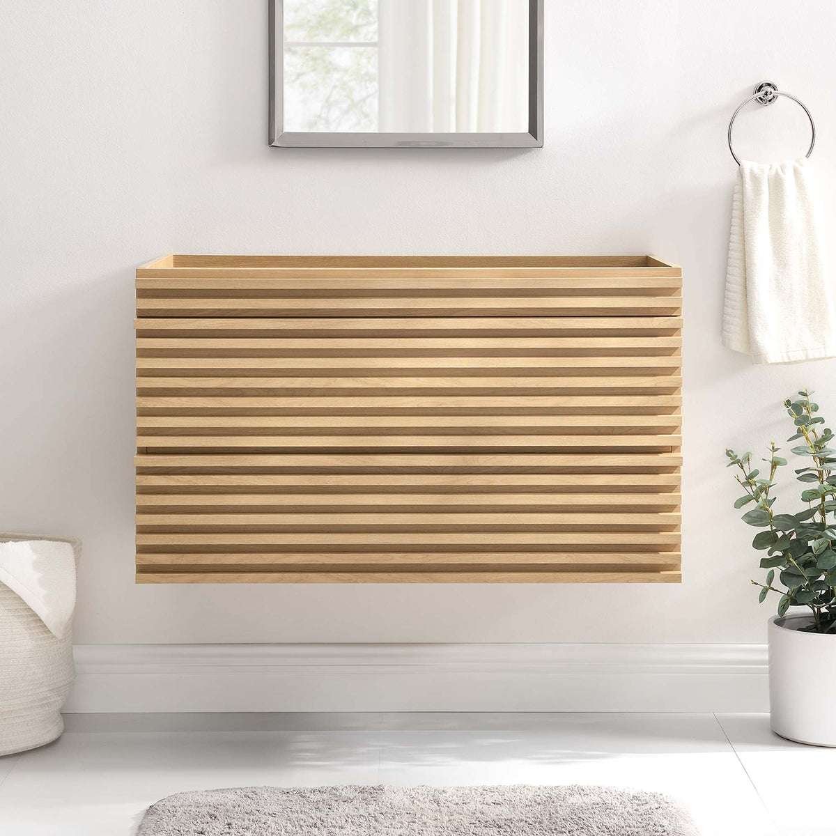 Render Wall-Mount Bathroom Vanity Cabinet by Modway