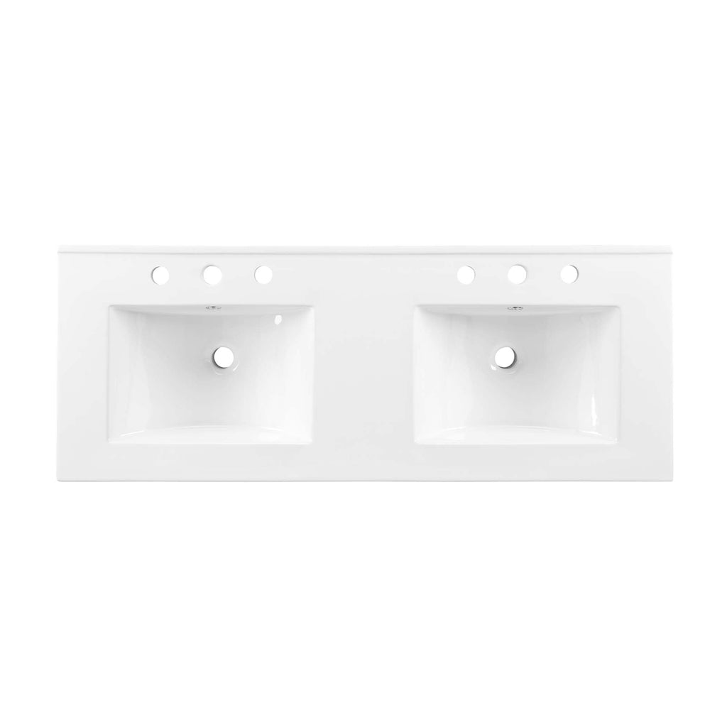 Cayman Double Basin Bathroom Sink by Modway
