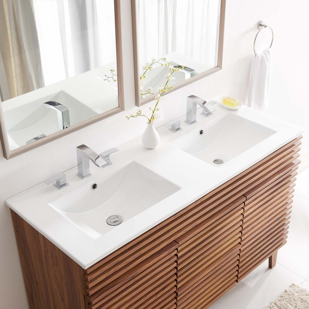 Cayman Double Basin Bathroom Sink by Modway
