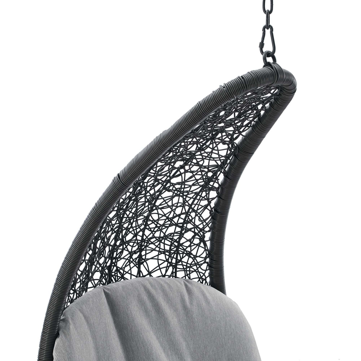 Landscape Hanging Chaise Lounge Outdoor Patio Swing Chair by Modway - Light Gray Beige / Light Gray Gray (EEI-4589)