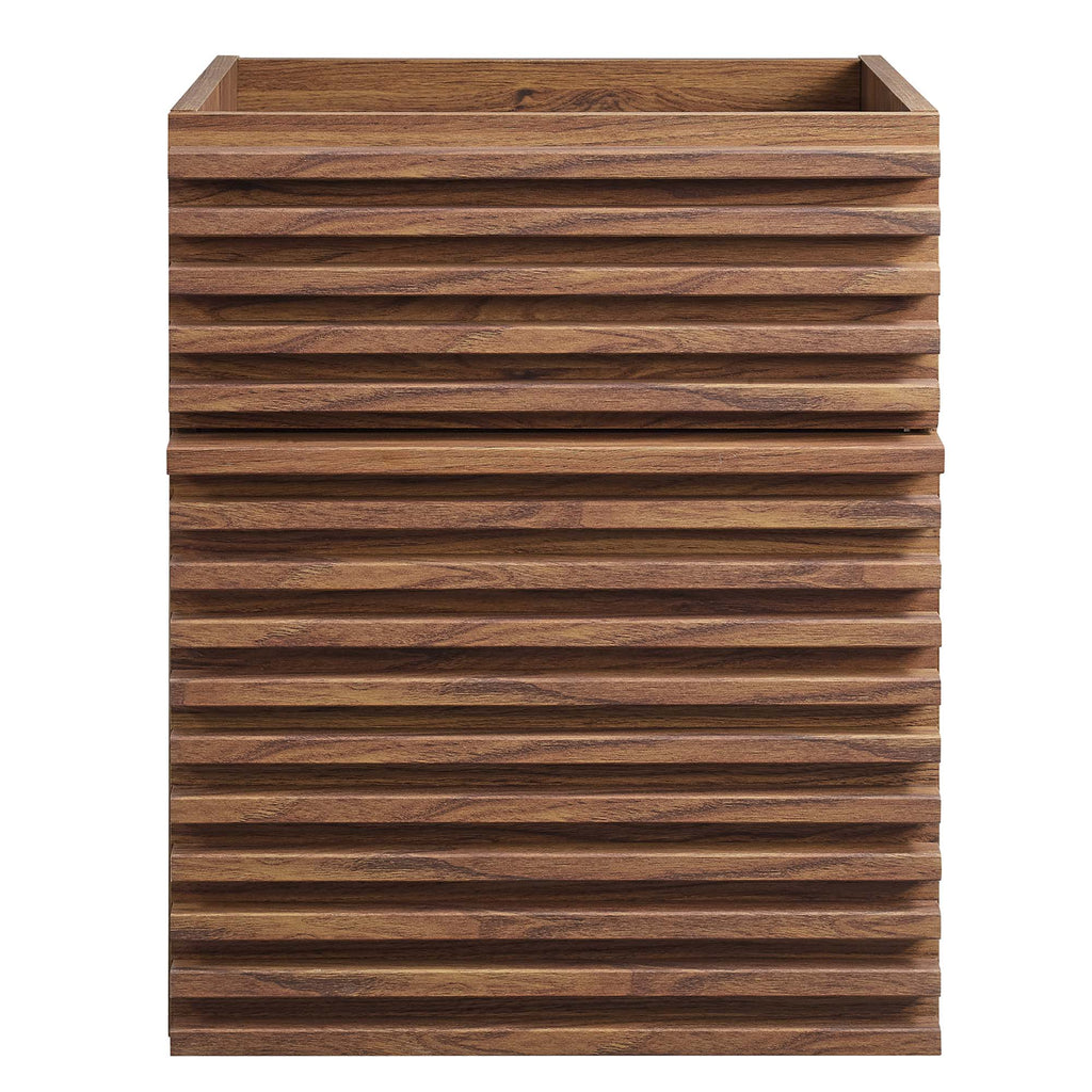 Render 18" Wall-Mount Bathroom Vanity Cabinet (Walnut) by Modway