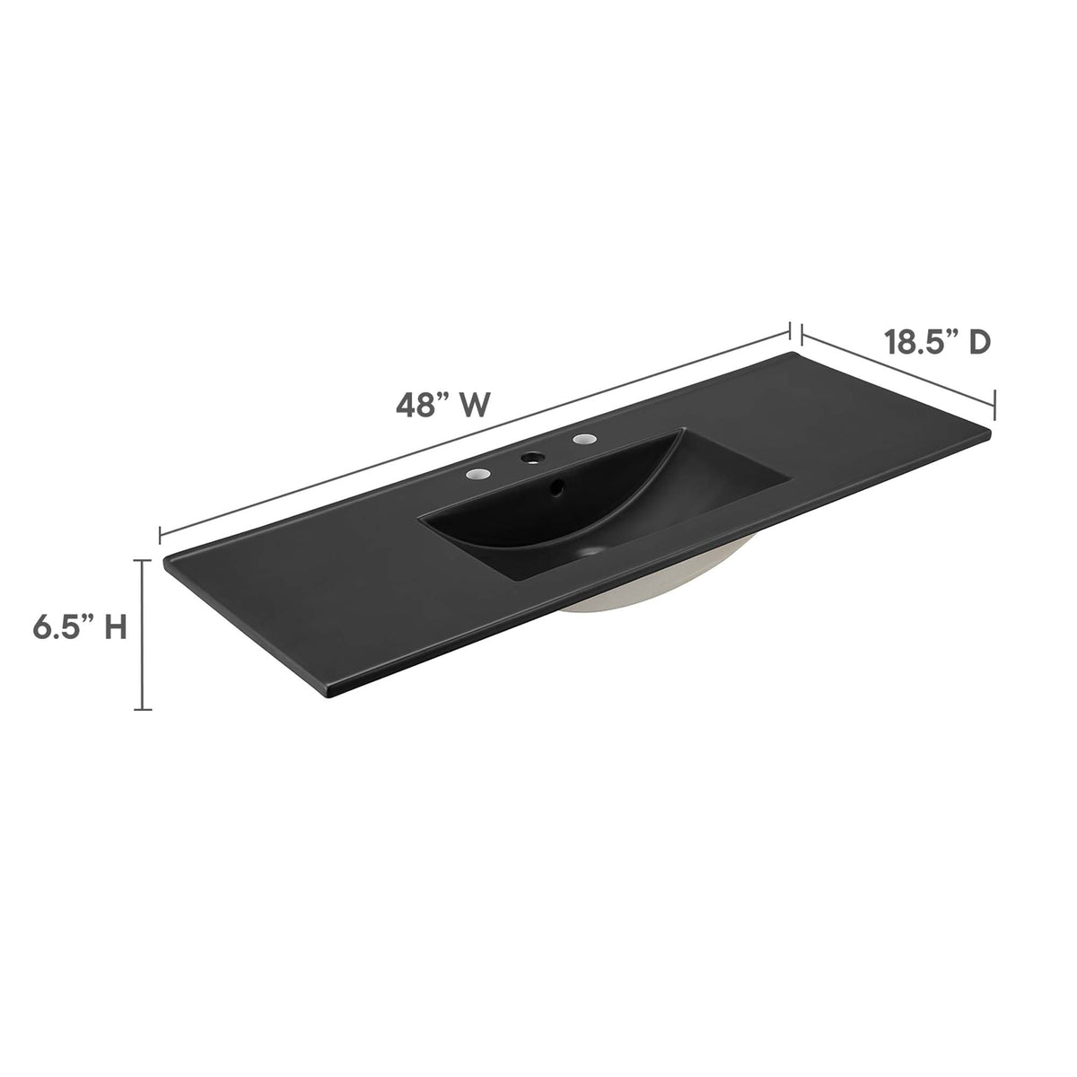 Cayman Single Basin Bathroom Sink by Modway