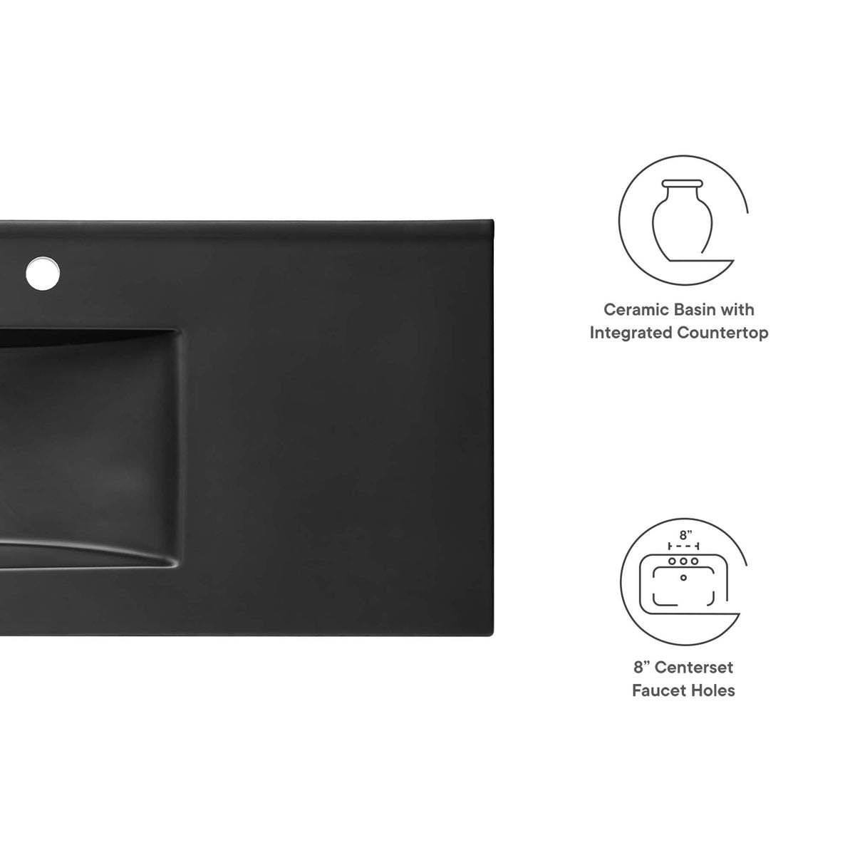 Cayman Single Basin Bathroom Sink by Modway