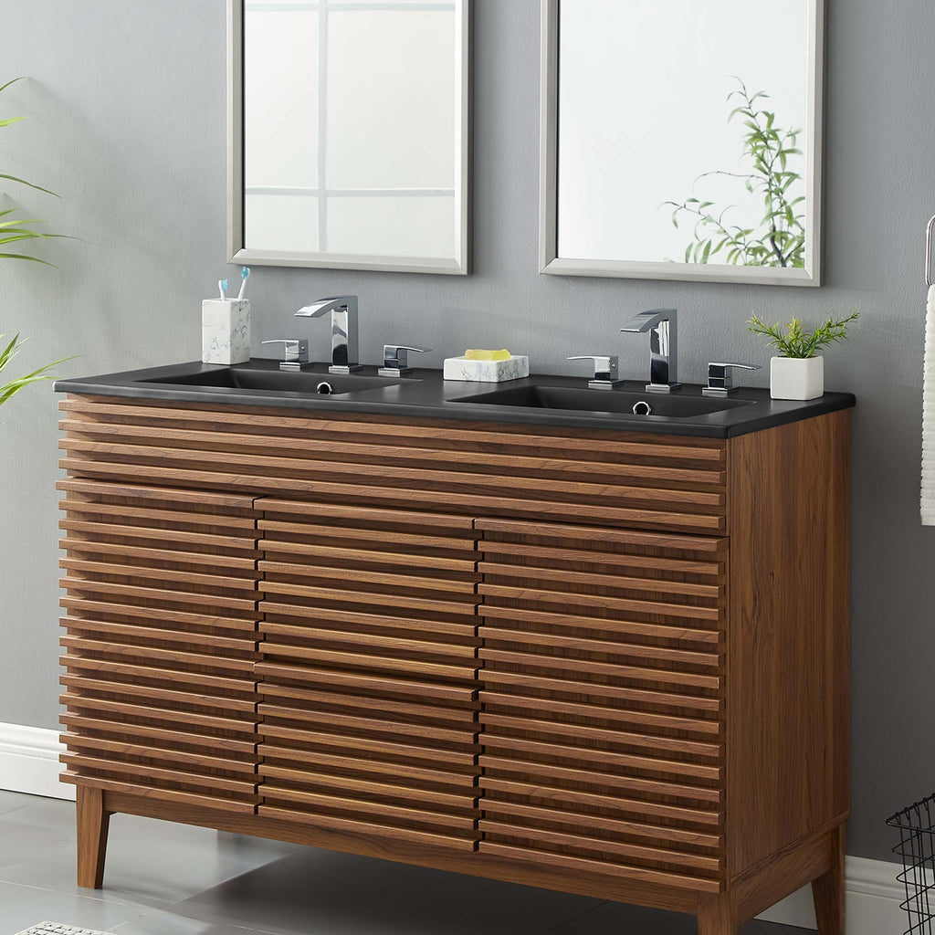 Cayman Double Basin Bathroom Sink by Modway