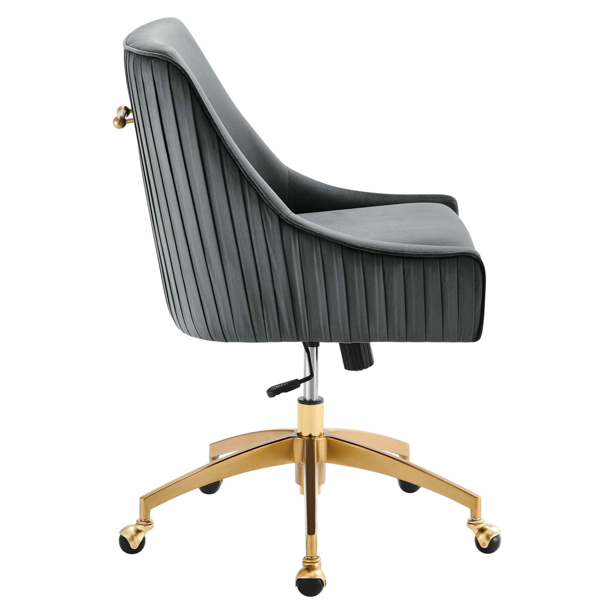 Discern Performance Velvet Office Chair by Modway - Gray / Pink / White