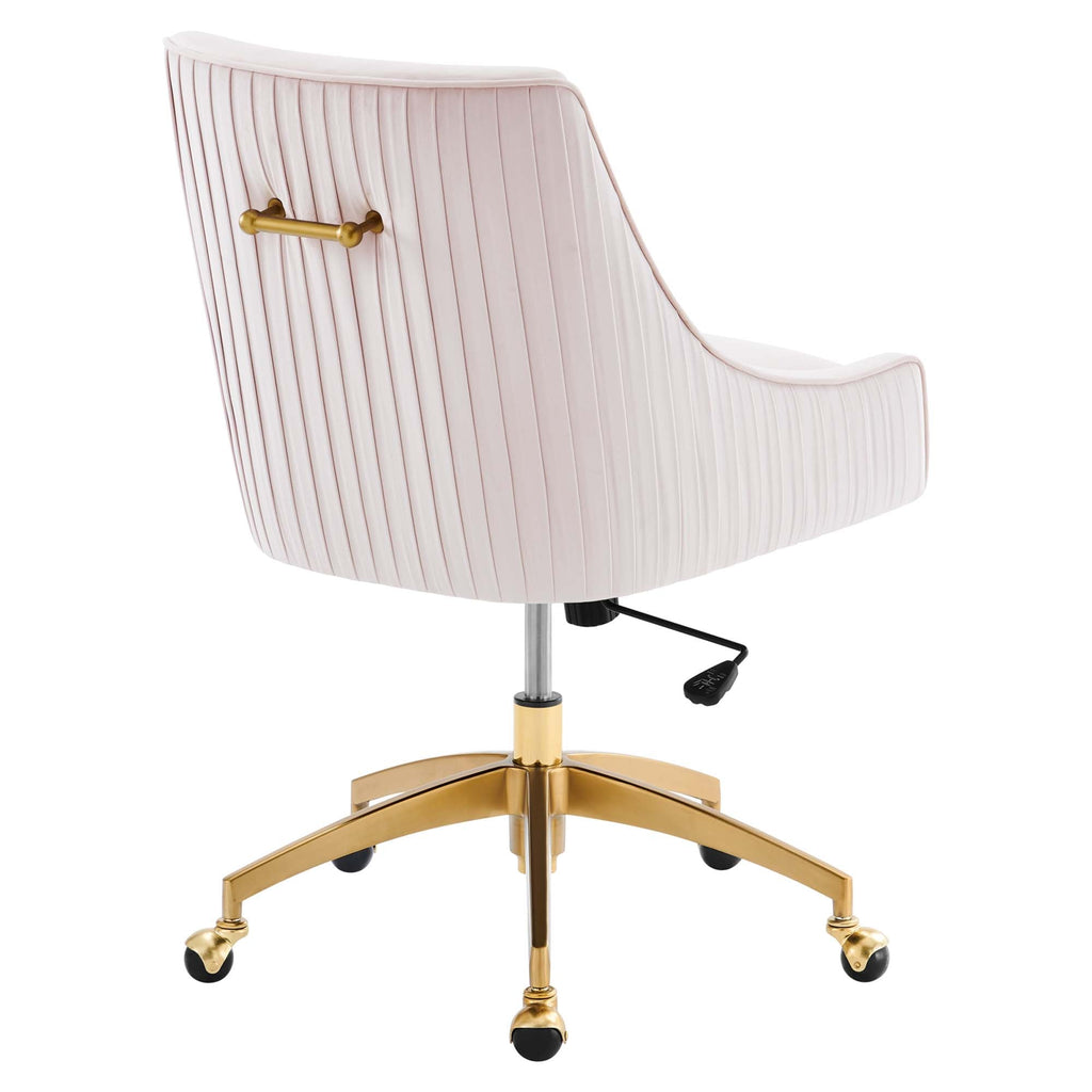 Discern Performance Velvet Office Chair by Modway - Gray / Pink / White