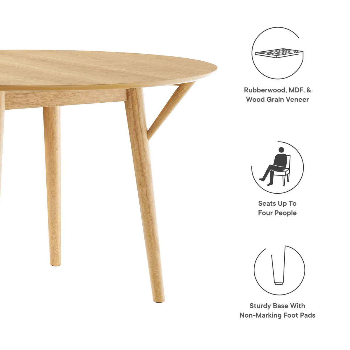 Gallant 47" Round Dining Table by Modway