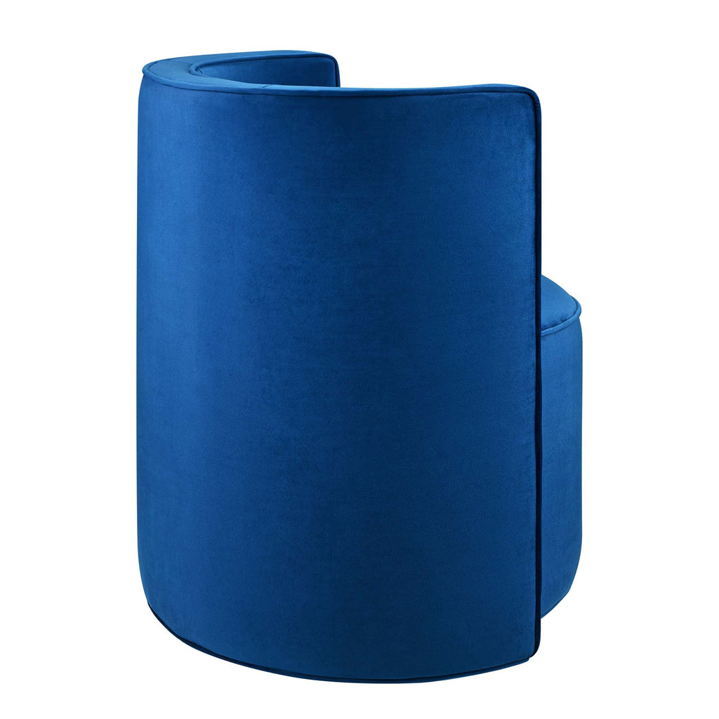 Della Performance Velvet Fabric Swivel Chair by Modway