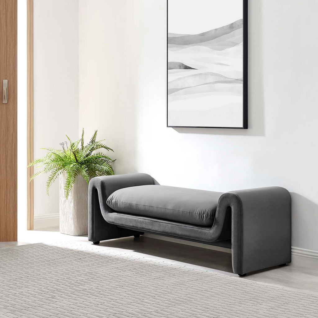 Waverly Performance Velvet Bench by Modway