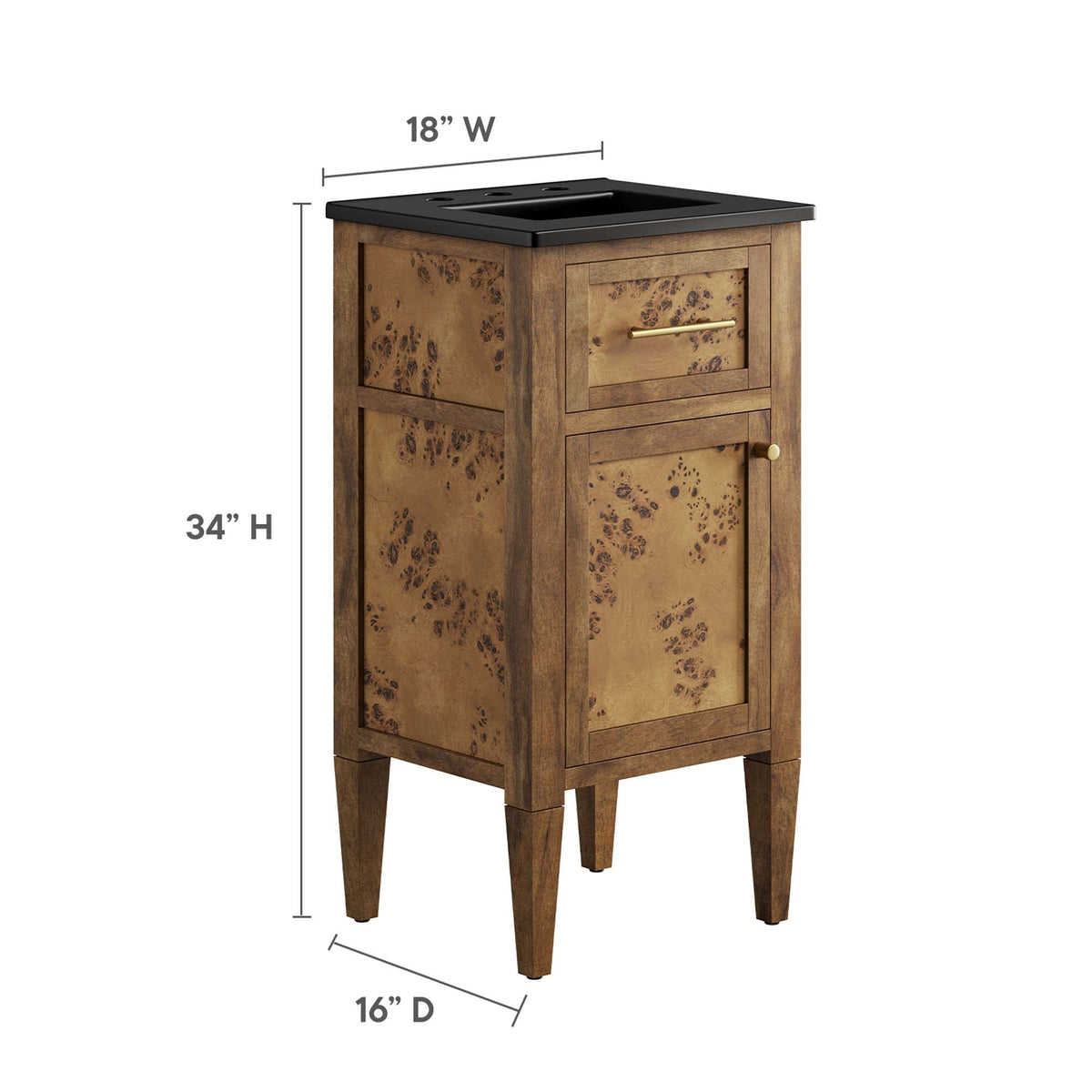 Elysian Wood Bathroom Vanity by Modway