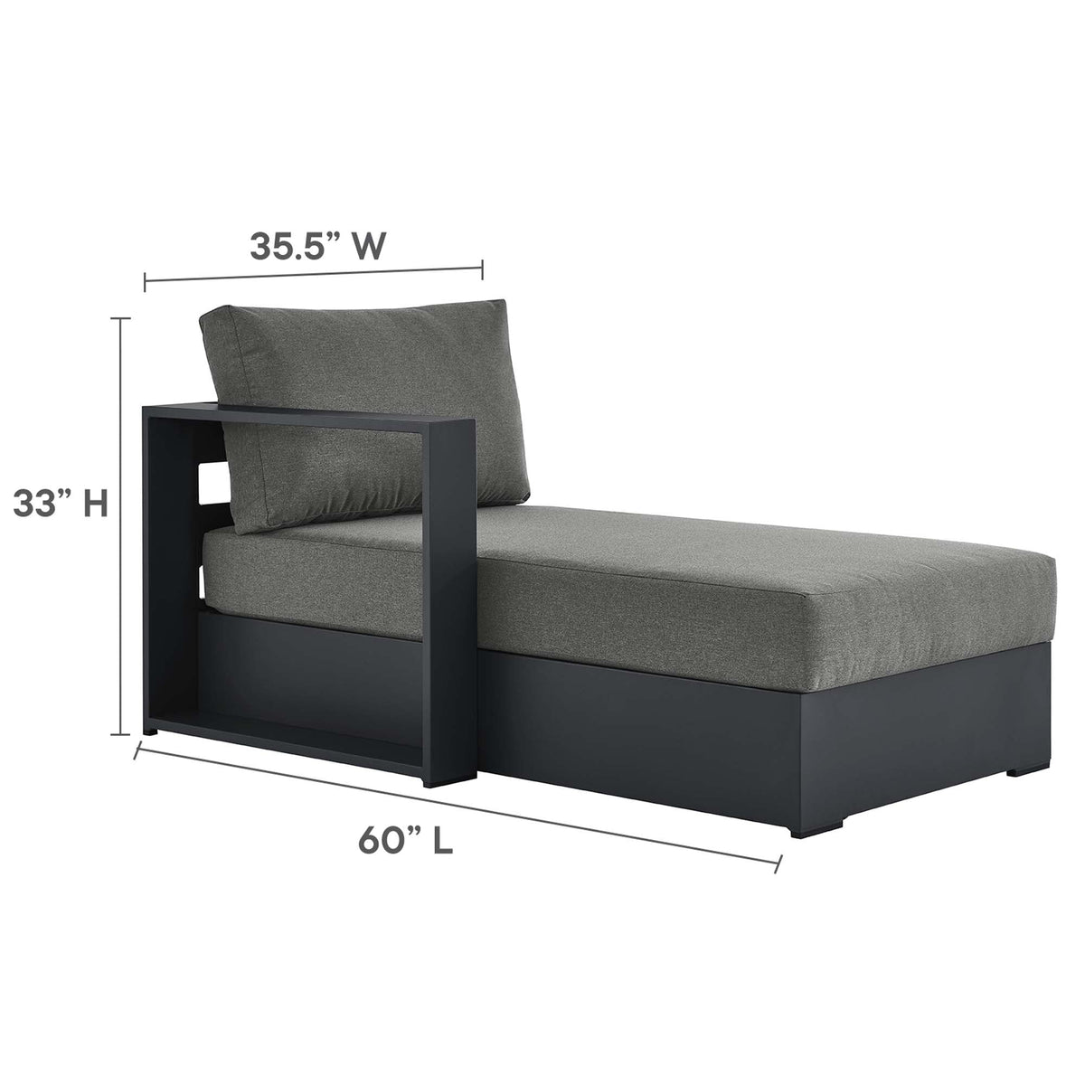 Tahoe 2-Piece Outdoor Patio Powder-Coated Aluminum Sectional Sofa Set
