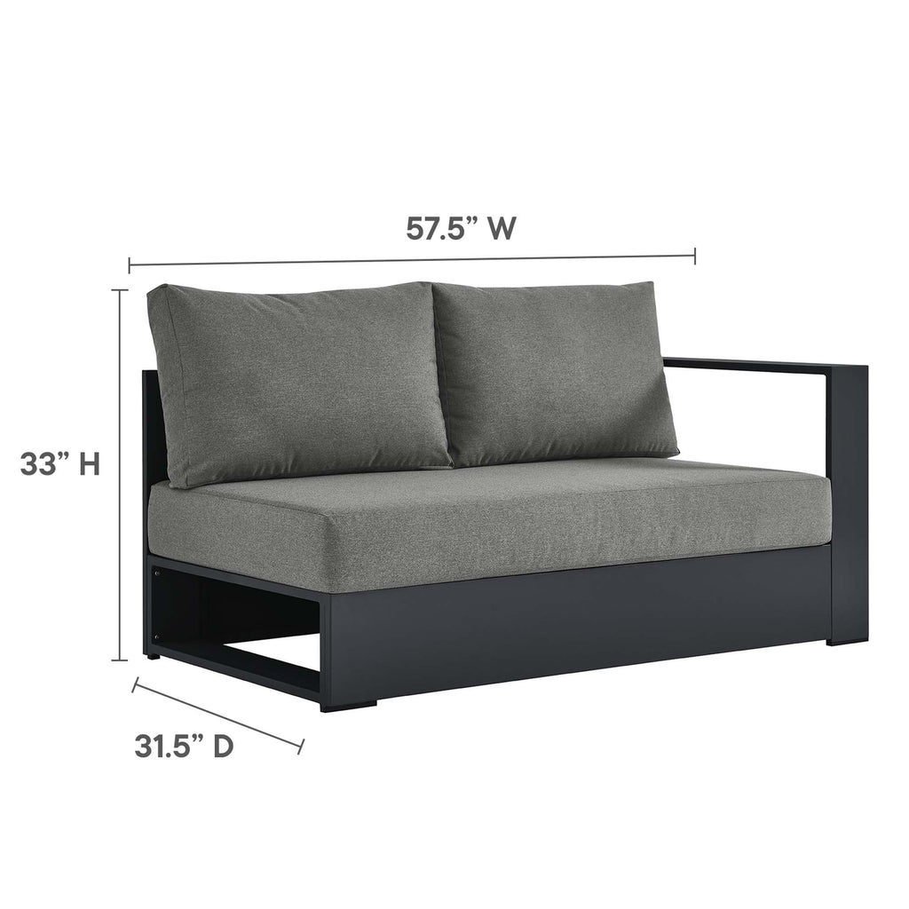 Tahoe 2-Piece Outdoor Patio Powder-Coated Aluminum Sectional Sofa Set