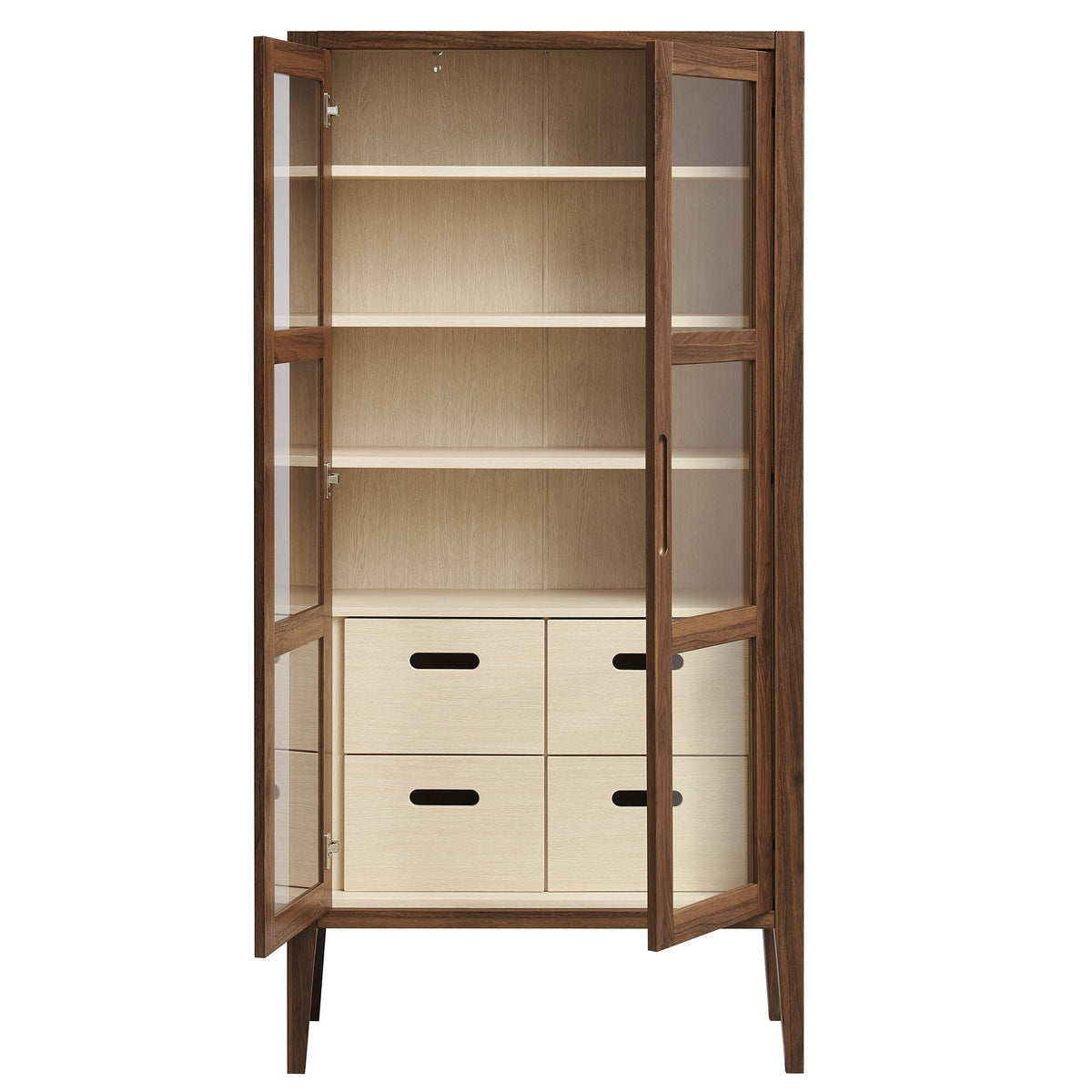Nell 71" Glass Door Tall Display Storage Cabinet by Modway