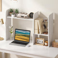 Expandable Desktop Bookshelf with Open Storage Cubes