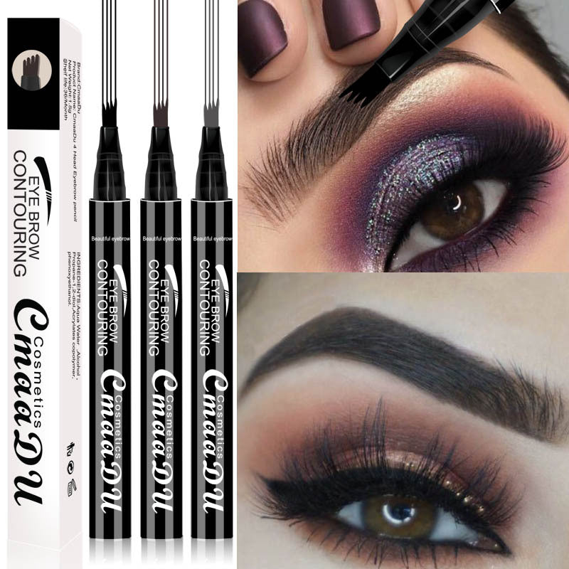 CmaaDu 4 head eyebrow pencil four point eyebrow pencil easy to dry