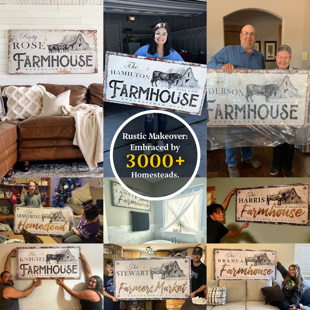 Rustic Farmhouse Sign (Made In USA)