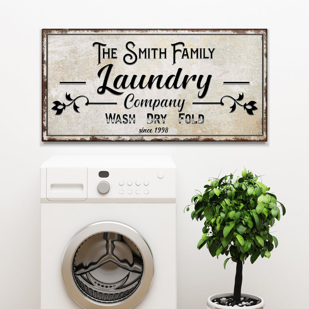 Family Laundry Company Sign